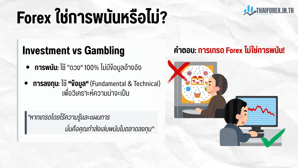 Forex คือการพนันใช่หรือไม่?
